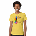 Black woman in yellow shirt - no background