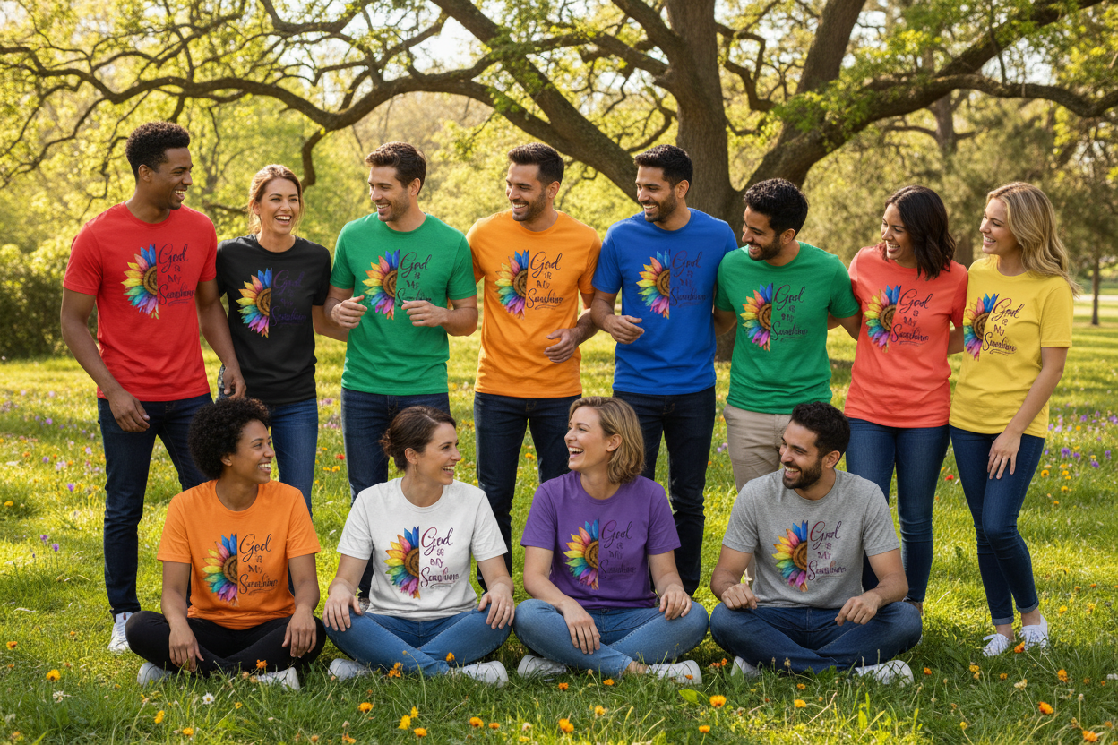 God Is My Sunshine 10 Color Group Shot
